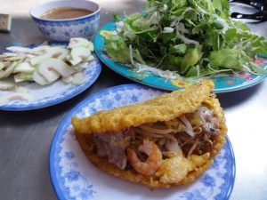 Pancake de Cerdo y Camarones