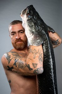 Alex Atala with a Pirarucu fish
